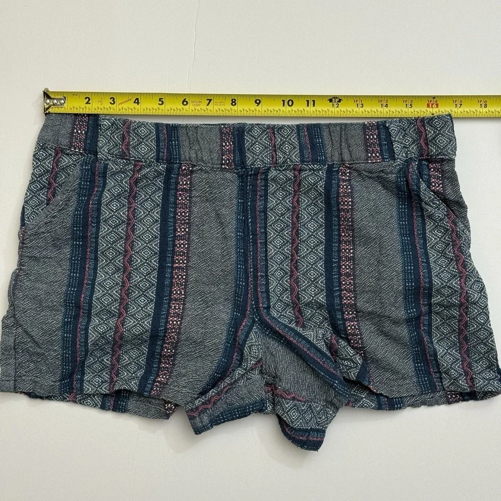 Natural Reflections Women's Boho Cotton Shorts Size Large Tribal Pattern‎